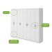 Guarda-Roupa Casal Serenata 8 Portas 6 Gavetas Branco