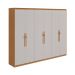 Guarda-Roupa Casal Suavitá 6 Portas 6 Gavetas Amêndoa Clean e Off White