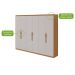 Guarda-Roupa Casal Suavitá 6 Portas 6 Gavetas Amêndoa Clean e Off White
