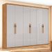 Guarda-Roupa Casal Suavitá 6 Portas 6 Gavetas Amêndoa Clean e Off White