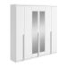 Guarda-Roupa Casal com Espelho Alonzo 6 Portas 4 Gavetas Branco