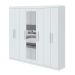 Guarda-Roupa Casal com Espelho Andara 8 Portas 4 Gavetas Branco