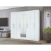 Guarda-Roupa Casal com Espelho Andara 8 Portas 4 Gavetas Branco