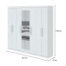 Guarda-Roupa Casal com Espelho Andara 8 Portas 4 Gavetas Branco