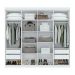 Guarda-Roupa Casal com Espelho Andara 8 Portas 4 Gavetas Branco
