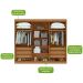 Guarda-Roupa Casal com Espelho Bertha 6 Portas 6 Gavetas Amêndoa Clean