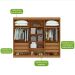 Guarda-Roupa Casal com Espelho Bertha 6 Portas 6 Gavetas Amêndoa Clean e Off White