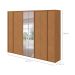 Guarda-Roupa Casal com Espelho Ergon 8 Portas 6 Gavetas Amêndoa Clean