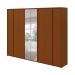 Guarda-Roupa Casal com Espelho Ergon 8 Portas 6 Gavetas Frassino