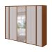 Guarda-Roupa Casal com Espelho Ergon 8 Portas 6 Gavetas Frassino e Off White