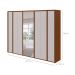 Guarda-Roupa Casal com Espelho Ergon 8 Portas 6 Gavetas Frassino e Off White