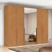 Guarda-Roupa Casal com Espelho Imperatore 6 Portas 6 Gavetas Amêndoa Clean