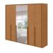 Guarda-Roupa Casal com Espelho Imperatore 6 Portas 8 Gavetas Amêndoa Clean