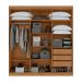 Guarda-Roupa Casal com Espelho Jazz 6 Portas 3 Gavetas Amêndoa Clean