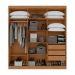 Guarda-Roupa Casal com Espelho Jazz 6 Portas 3 Gavetas Amêndoa Clean e Off White