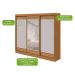 Guarda-Roupa Casal com Espelho Nice 3 Portas 6 Gavetas Amêndoa Clean e Off White
