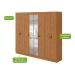 Guarda-Roupa Casal com Espelho Serenata 8 Portas 6 Gavetas Amêndoa Clean