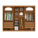 Guarda-Roupa Casal com Espelho Suavitá 6 Portas 6 Gavetas Amêndoa Clean e Off White