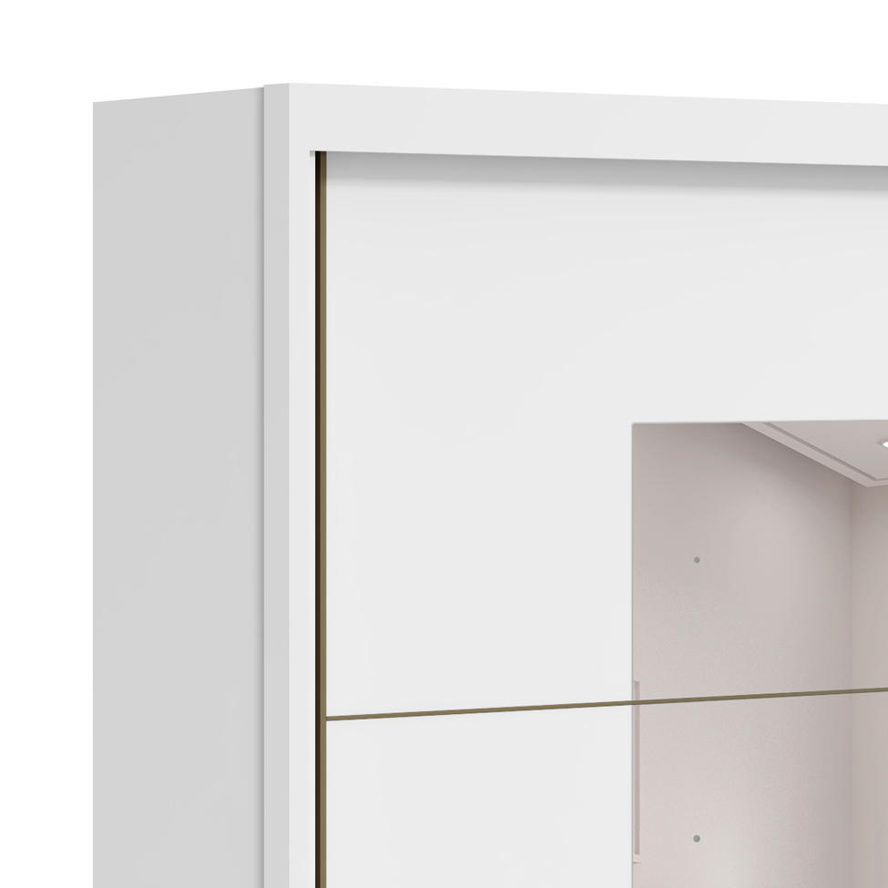 Guarda-Roupa Casal com Espelho Toronto 2 Portas Branco