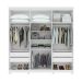 Guarda-Roupa Casal com Espelho e Pés Alonzo 6 Portas 4 Gavetas Branco
