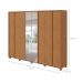 Guarda-Roupa Casal com Espelho e Pés Ergon 8 Portas 6 Gavetas Amêndoa Clean