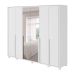 Guarda-Roupa Casal com Espelho e Pés Imperatore 6 Portas 6 Gavetas Branco