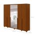 Guarda-Roupa Casal com Espelho e Pés Imperatore 6 Portas 6 Gavetas Frassino