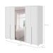 Guarda-Roupa Casal com Espelho e Pés Imperatore 6 Portas 8 Gavetas Branco
