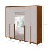 Guarda-Roupa Casal com Espelho e Pés Imperatore 6 Portas 8 Gavetas Frassino e Off White