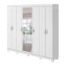 Guarda-Roupa Casal com Espelho e Pés Serenata 8 Portas 6 Gavetas Branco