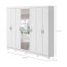 Guarda-Roupa Casal com Espelho e Pés Serenata 8 Portas 6 Gavetas Branco