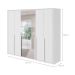 Guarda-Roupa Casal com Espelho e Sapateiro Imperatore 6 Portas 6 Gavetas Branco