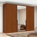 Guarda-Roupa Casal com Espelho e Sapateiro Imperatore 6 Portas 6 Gavetas Frassino