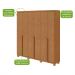 Guarda-Roupa Casal com Pés Alonzo 6 Portas 4 Gavetas Amêndoa Clean