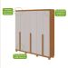 Guarda-Roupa Casal com Pés Alonzo 6 Portas 4 Gavetas Amêndoa Clean e Off White