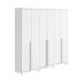 Guarda-Roupa Casal com Pés Alonzo 6 Portas 4 Gavetas Branco