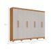 Guarda-Roupa Casal com Pés Andara 8 Portas 4 Gavetas Amêndoa Clean e Off White