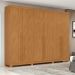 Guarda-Roupa Casal com Pés Bertha 6 Portas 4 Gavetas Amêndoa Clean