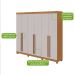 Guarda-Roupa Casal com Pés Bertha 6 Portas 4 Gavetas Amêndoa Clean e Off White