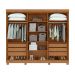 Guarda-Roupa Casal com Pés Bertha 6 Portas 6 Gavetas Amêndoa Clean
