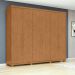 Guarda-Roupa Casal com Pés Áries 6 Portas 5 Gavetas Amêndoa Clean