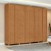 Guarda-Roupa Casal com Pés Ergon 8 Portas 6 Gavetas Amêndoa Clean