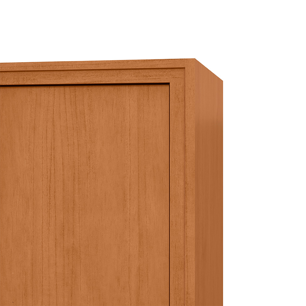 Guarda-Roupa Casal com Pés Ergon 8 Portas 6 Gavetas Amêndoa Clean