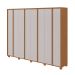 Guarda-Roupa Casal com Pés Ergon 8 Portas 6 Gavetas Amêndoa Clean e Off White