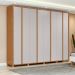 Guarda-Roupa Casal com Pés Ergon 8 Portas 6 Gavetas Amêndoa Clean e Off White