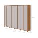 Guarda-Roupa Casal com Pés Ergon 8 Portas 6 Gavetas Amêndoa Clean e Off White