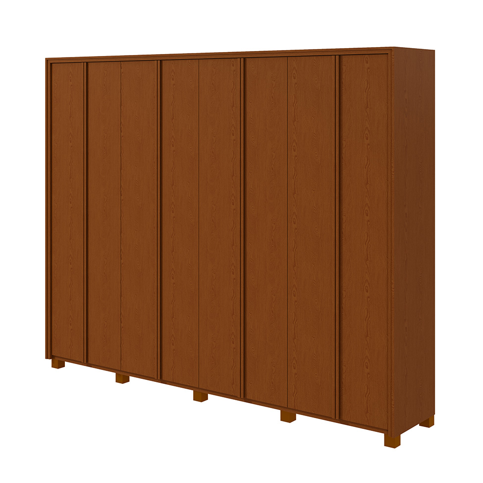 Guarda-Roupa Casal com Pés Ergon 8 Portas 6 Gavetas Frassino