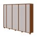 Guarda-Roupa Casal com Pés Ergon 8 Portas 6 Gavetas Frassino e Off White