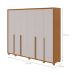 Guarda-Roupa Casal com Pés Imperatore 6 Portas 6 Gavetas Amêndoa Clean e Off White