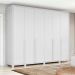 Guarda-Roupa Casal com Pés Imperatore 6 Portas 8 Gavetas Branco